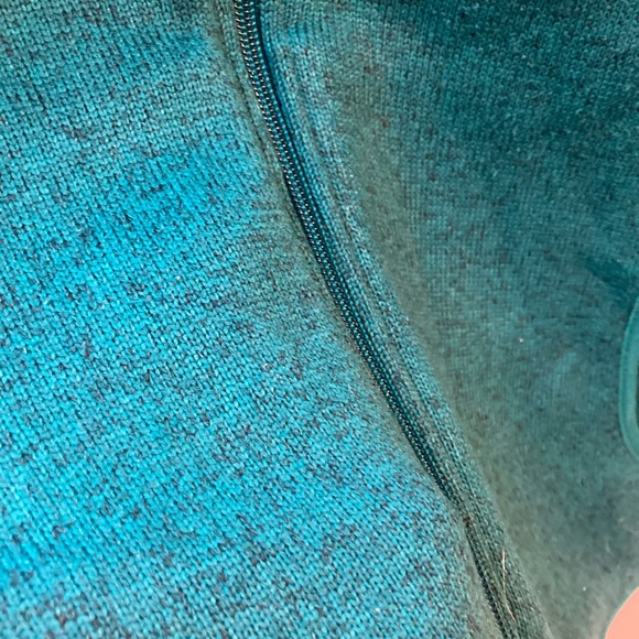 Eddie Bauer Teal/green Full Zip Fleece Jacket With 2 Pockets Stretchy Size Large - Picture 7 of 9